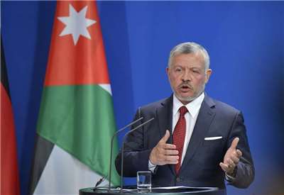 約旦國王阿布杜拉二世獲邀加入加薩走廊「和平理事會」。(AFP)