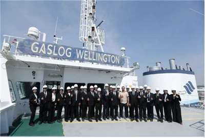 泰國國家石油集團(PTT)28日正式接收自美國進口的首航液化天然氣(LNG)。 (圖:PTT/台泰時報)