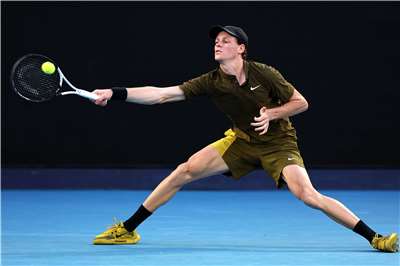 義大利球王辛納(Jannik Sinner)澳網首輪過關。 