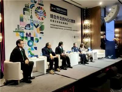外交部7日舉辦「NGO領袖論壇」，從經濟外交、價值外交、同盟外交這三大支柱探討「總合外交」政策的NGO實踐 (央廣記者王照坤 攝)