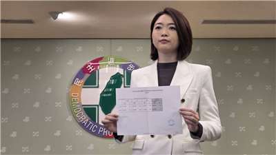 民進黨今天(15日)公布2026年台南市長初選民調結果。(劉玉秋攝)