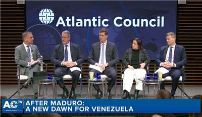 華府智庫「大西洋理事會」(Atlantic Council)6日舉行「馬杜洛之後：委內瑞拉的新曙光」(After Maduro: A new dawn for Venezuela)座談。 (圖:翻拍AC YT頻道)