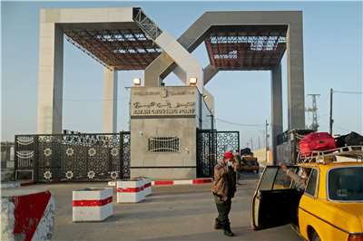 埃及與加薩邊界的拉法關卡(Rafah crossing)。 