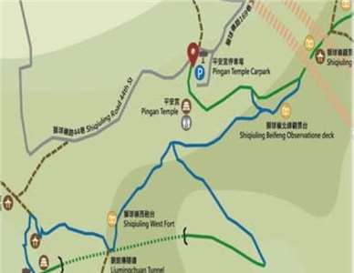 基隆文化觀光新亮點 獅球嶺砲台步道 示意圖