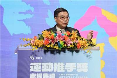 「第17屆運動推手獎」表揚典禮9日舉辦，行政院長卓榮泰出席致詞並頒獎。(運動部提供)