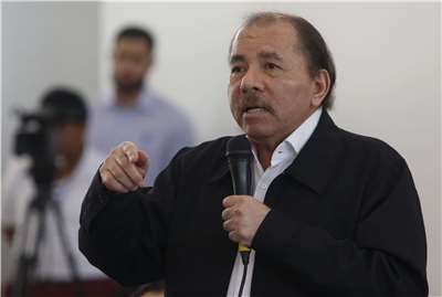 尼加拉瓜總統奧蒂嘉(Daniel Ortega)。資料照片。