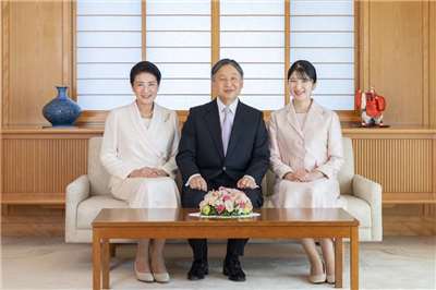 日皇德仁1日發表新年感言。 (圖:日本宮內廳)