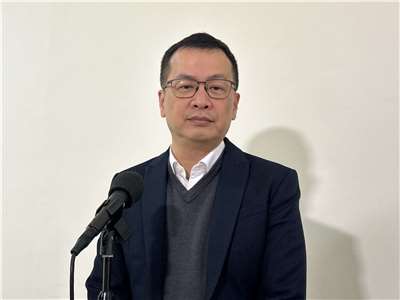 國民黨團書記長羅智強15日在朝野協商後，接受媒體採訪。(趙婉淳 攝)