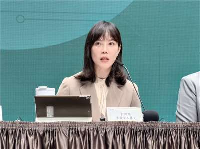 行政院發言人李慧芝。(鄭佑漢 攝)