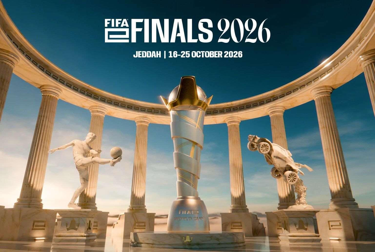 由於沙烏地阿拉伯近期遭受攻擊，原定10月16日至25日在吉達(Jeddah)舉行的FIFAe 2026總決賽將延期。 (圖:翻拍自官網)