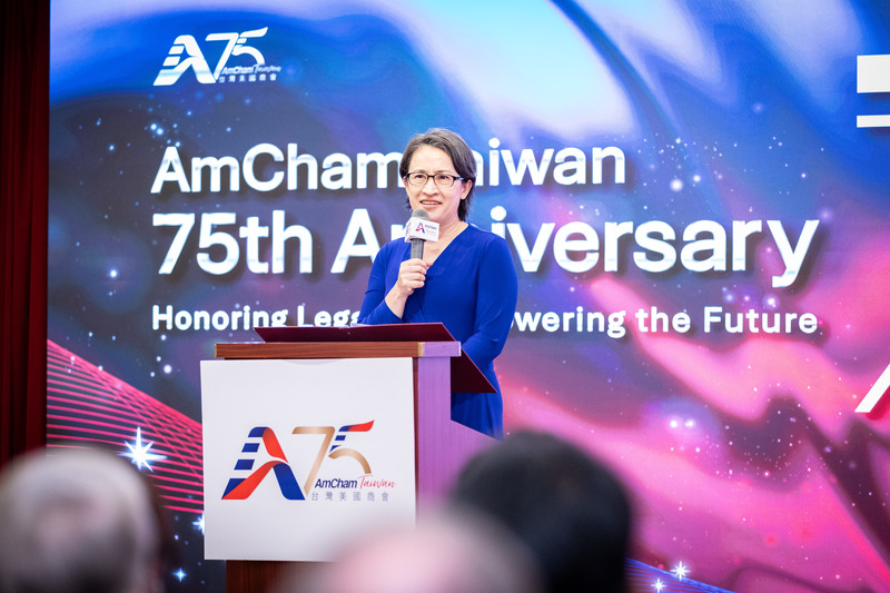 副總統蕭美琴出席台灣美國商會75週年慶祝活動。
（台灣美國商會提供）
