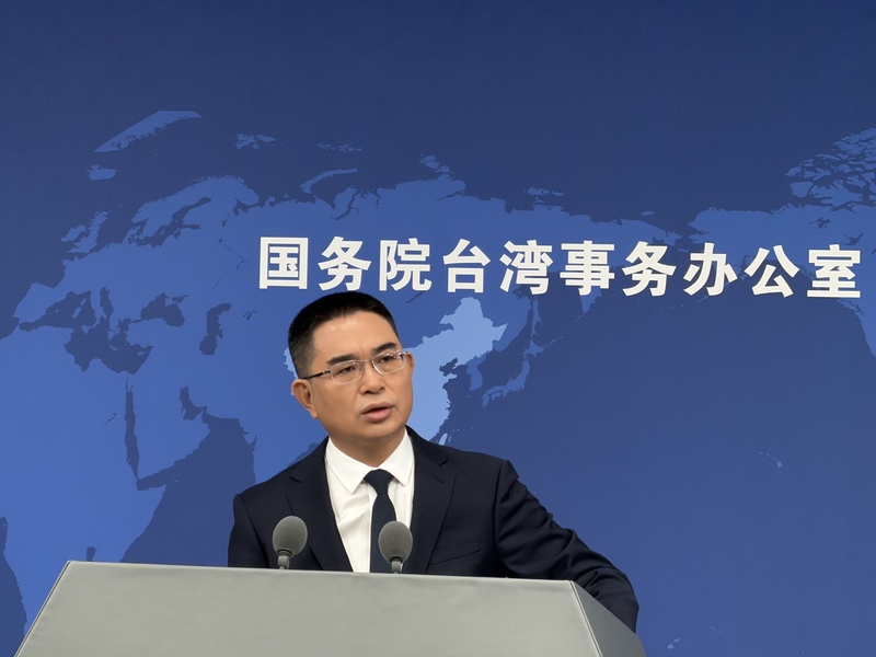 中國大陸國台辦發言人陳斌華14日在例行記者會上回
應媒體提問。