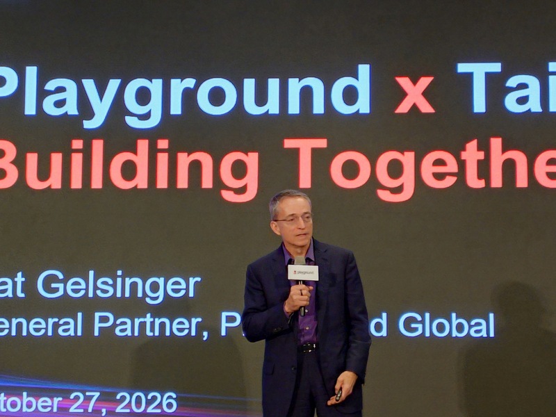 矽谷創投公司Playground Global27日在台北召開「共創次世代運算新紀元」記者會，合夥人、前英特爾（Intel）執行長季辛格（Pat Gelsinger）表示，台灣擁有特殊的生態系，能夠快速實現創新想法，對於全球人工智慧（AI）建設至關重要。