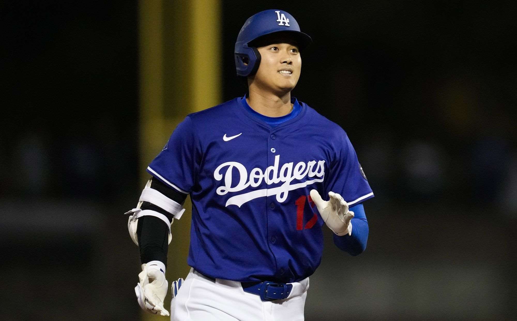 美國職棒大聯盟洛杉磯道奇隊(Los Angeles Dodgers)21日排除讓大谷翔平(Shohei Ohtani)在賽季之間接受手術的可能性。(美聯社/達志影像)