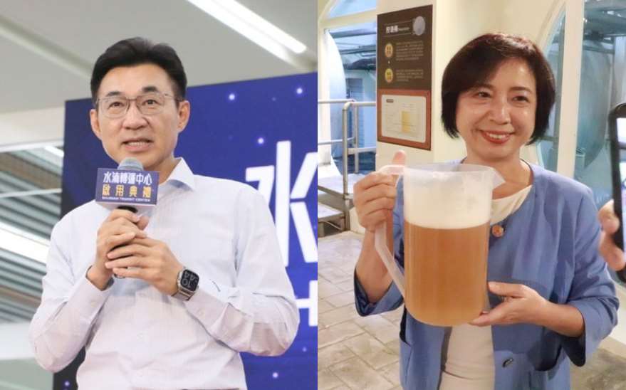 中國國民黨台中市長參選人江啟臣(左)和民進黨台中市長參選人何欣純(右)。資料照。(合成圖/中央社)