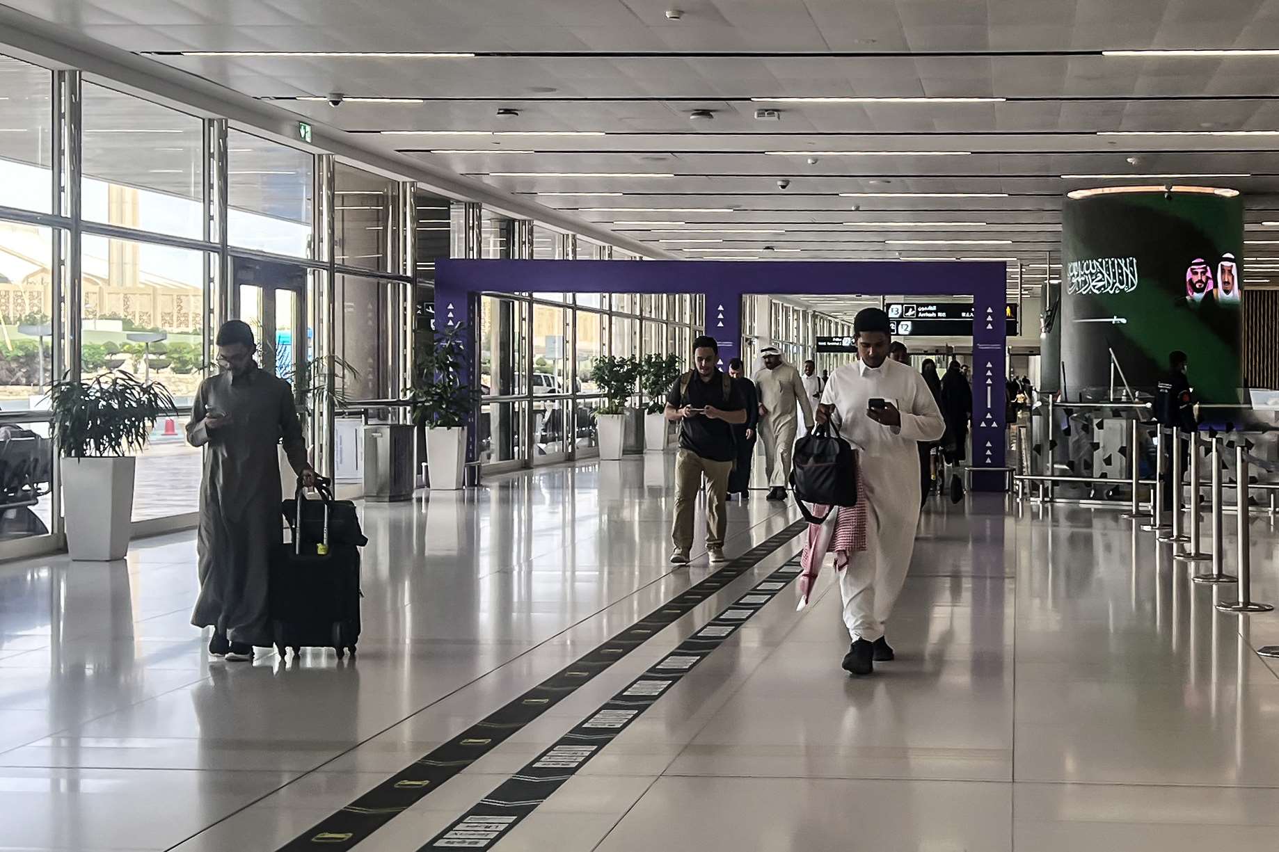 沙烏地哈立德國王國際機場（King Khalid International Airport）延長關閉至17日。資料照片。