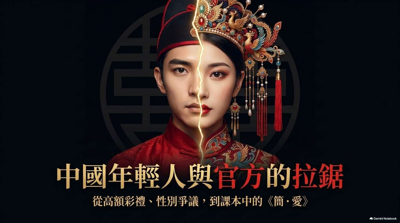 中國年輕人與官方的拉鋸：從高額彩禮到課本中的《簡·愛》(AI 圖)