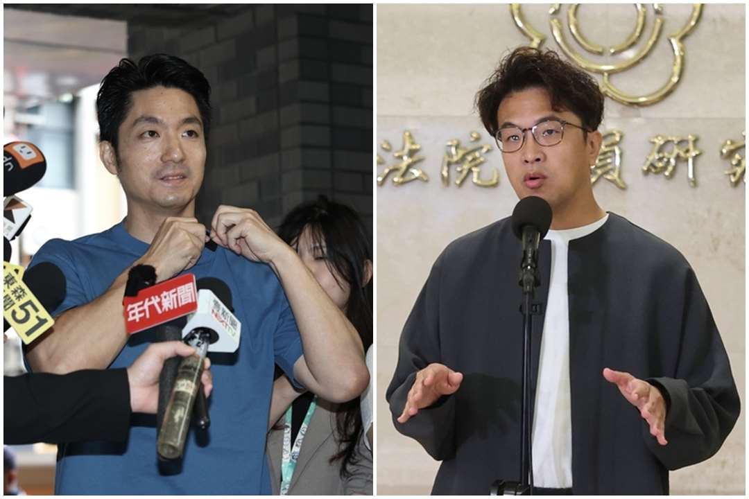 民進黨台北市長參選人沈伯洋(右)與台北市長蔣萬安(左)針對毒癮戒治、反毒政策的攻防延伸至選舉辯論。合成圖。