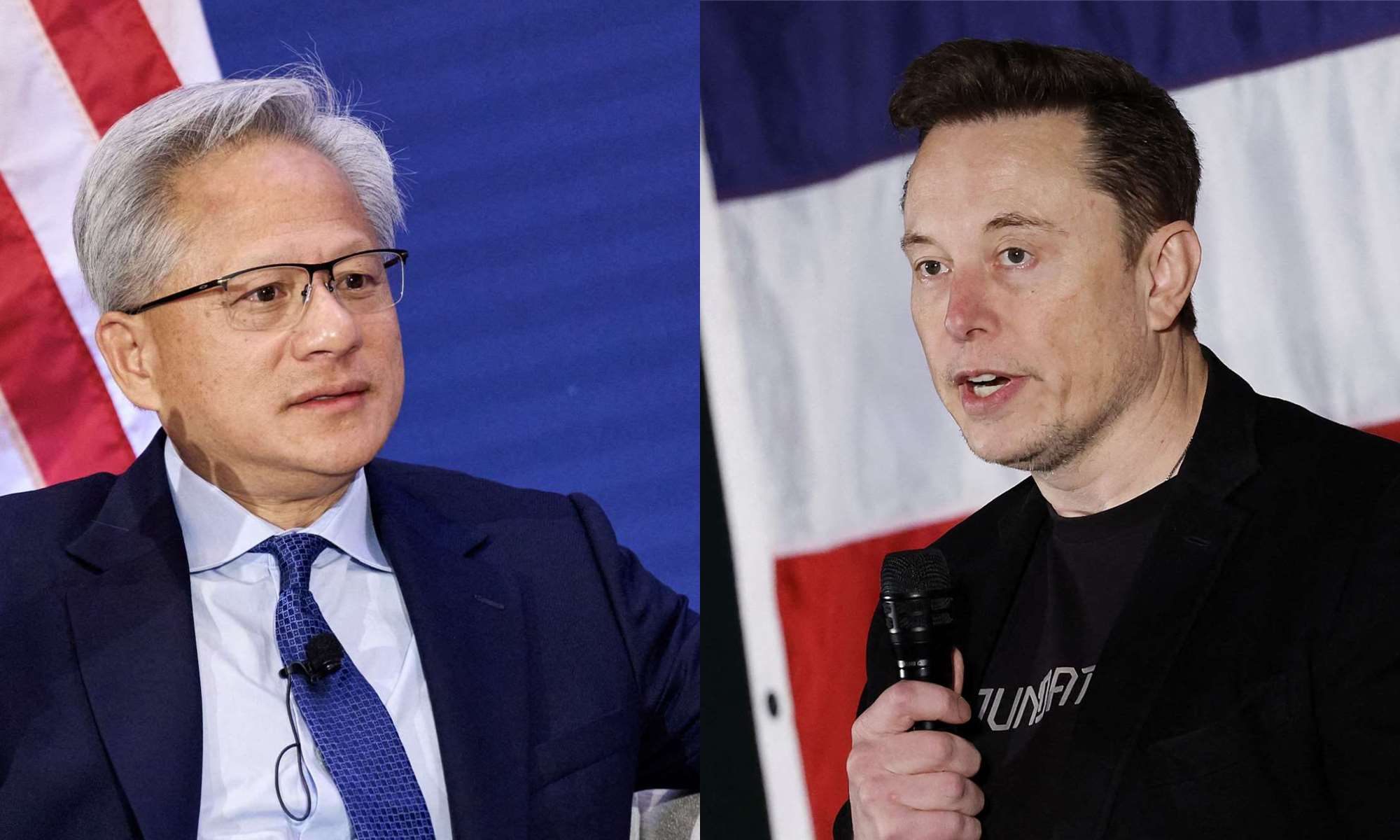 美國總統川普預計將頒發美國國家科學獎章，給SpaceX執行長馬斯克及輝達執行長黃仁勳等人。 (合成圖)