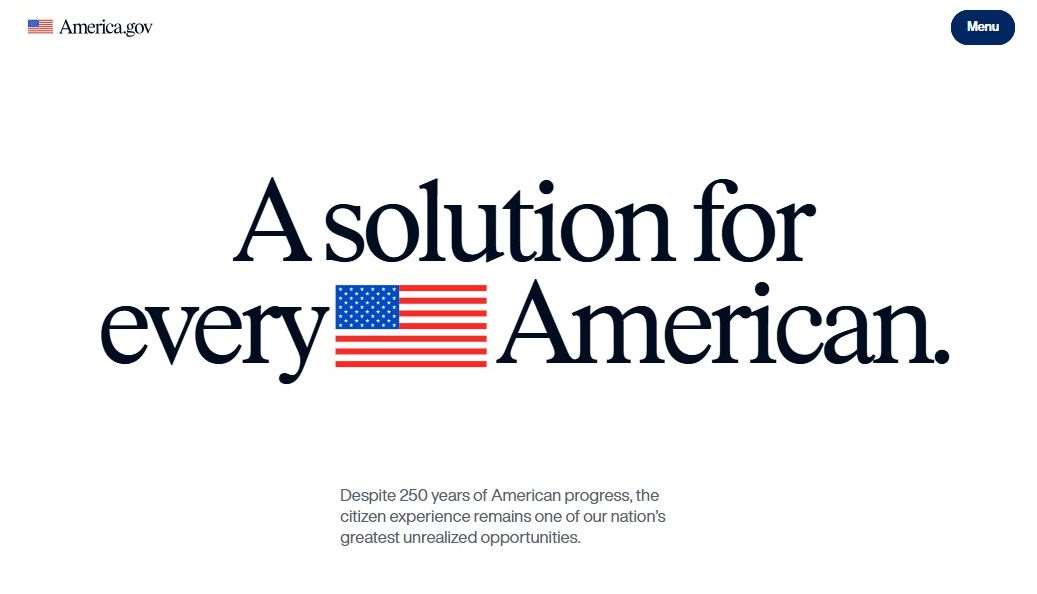 美國總統川普政府29日推出人工智慧(AI)驅動的網站America.gov。 (圖:翻拍畫面)