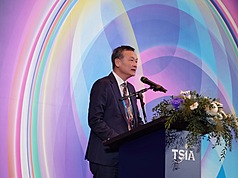 台灣半導體產業協會(TSIA)29日召開年會。圖為TSIA理事長侯永清。