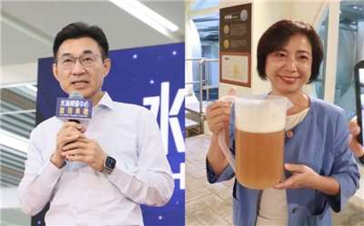 中國國民黨台中市長參選人江啟臣(左)和民進黨台中市長參選人何欣純(右)。資料照。(合成圖/中央社)