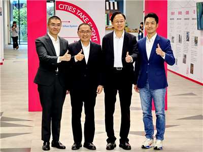 「基北北桃合作交流平台市長層級會議」22日在桃園召開，圖左至右為基隆市長謝國樑、新北市長侯友宜、桃園市長張善政、台北市長蔣萬安出席 (央廣記者王照坤 攝)