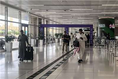 沙烏地哈立德國王國際機場（King Khalid International Airport）延長關閉至17日。資料照片。