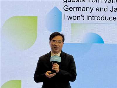 經濟部水利署署長林元鵬表示，盼未來3年完成珍珠串計劃的最後5條管線工程。(謝佳興 攝)