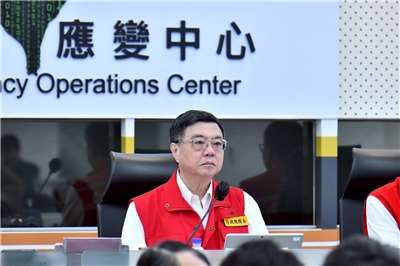 薔琵颱風來襲，行政院長卓榮泰視察中央災害應變中心並參與工作會議。資料照。(行政院提供)