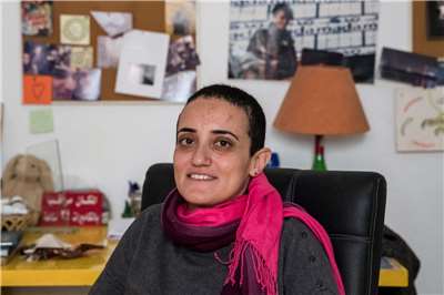 獨立媒體Mada Masr共同創辦人兼主編阿塔拉（Lina Attalah）。圖攝於2020/12。資料照。(AFP)