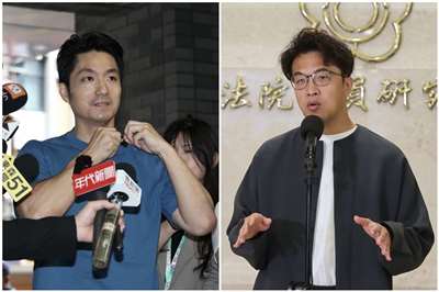 針對台北市警方日前搜索同志酒吧時引發執法爭議，台北市長蔣萬安(左)5日表示遺憾，並向受到影響的人致歉；民進黨台北市長參選人沈伯洋(右)則呼籲應檢視執法過程是否符合規範，不能因此造成汙名化或歧視。(合成圖)