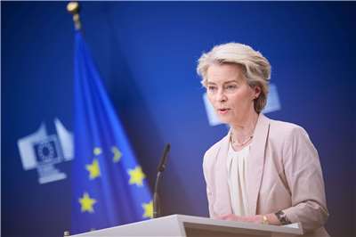 歐盟執委會主席范德賴恩(Ursula von der Leyen)將於23日訪問匈牙利。(圖:EU/檔案照)
