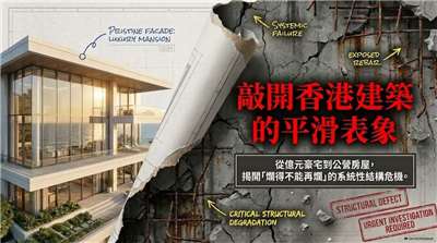 億元豪宅到公屋全中招！香港建築結構為何頻頻出事？(AI圖∕程寬厚)