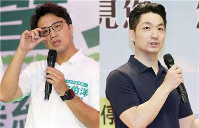 台北市長選情升溫，民進黨台北市長參選人沈伯洋(左)主張舉辦4場辯論並納入交叉詰問；現任市長蔣萬安(右)則強調辯論不應淪為炒作話題。資料合成圖。(圖：中央社)