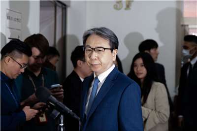 國安局長蔡明彥22日在立法院表示，近日中共跨境鎮壓有升溫情事，呼籲應進行相關修法，強化檢警偵辦法的法源依據。(楊仁翔 攝)