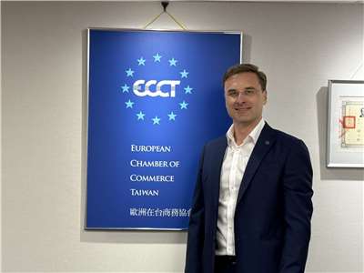 歐洲商會理事長張合翕指出，台歐經貿持續深化，呼籲台歐盟應推進洽簽雙邊投資協定。(謝佳興 攝)