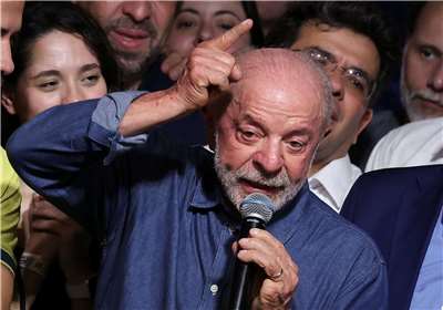 巴西總統魯拉(Luiz Inacio Lula da Silva)成功連任，發表感言。