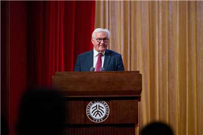 德國總統史坦麥爾(Frank-Walter Steinmeier)29日在北京大學發表演說。