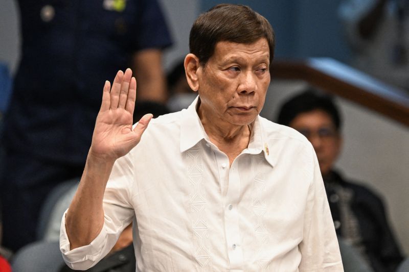 菲律賓前總統杜特蒂(Rodrigo Duterte)。(AFP)
