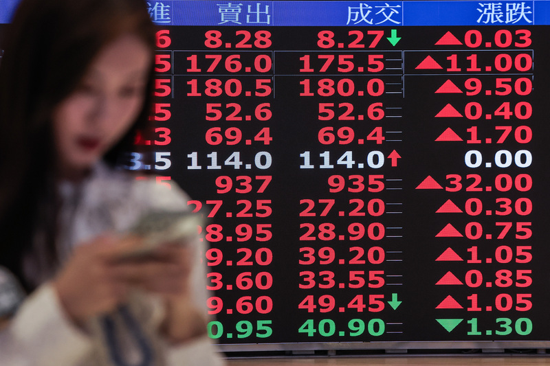 台北股市23日農曆馬年開紅盤走高，終場上漲167.55點，收33773.26點，再創收盤歷史新高。 (圖：中央社)