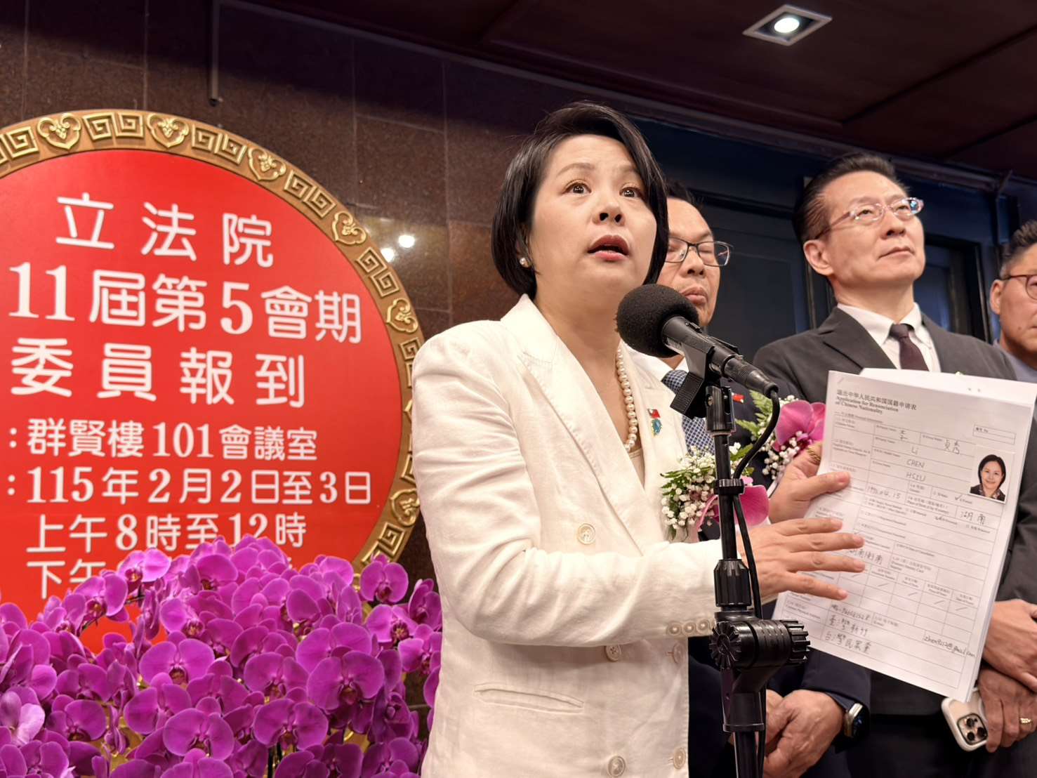 民眾黨立委李貞秀因無法出具放棄國籍申請證明，擔任立委資格仍未具備而引發爭議與討論。資料照片(鄭佑漢 攝)