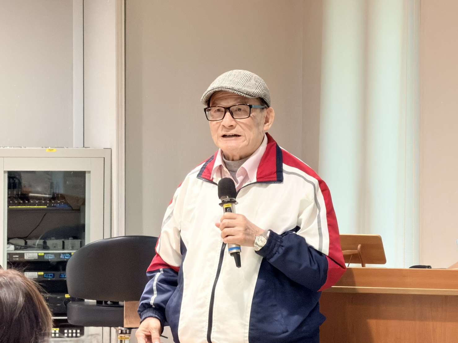 國防部前部長蔡明憲9日出席國策院座談，分析日本眾議院改選後台日合作關係。(鄭佑漢 攝)