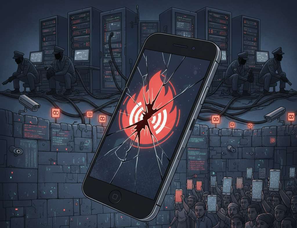 網路隱私公司警告，各國當局在實施斷網壓制反對聲音的同時，正趁機強化防火牆與審查系統，讓網路管控能力「斷線後更上一層樓」。(示意圖/AI生成)