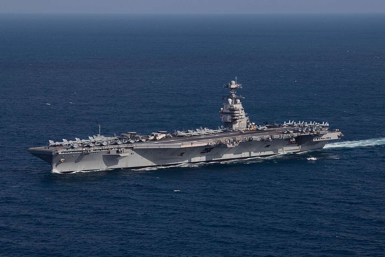 美國福特號(USS Gerald R. Ford)航空母艦。(圖：維基百科)