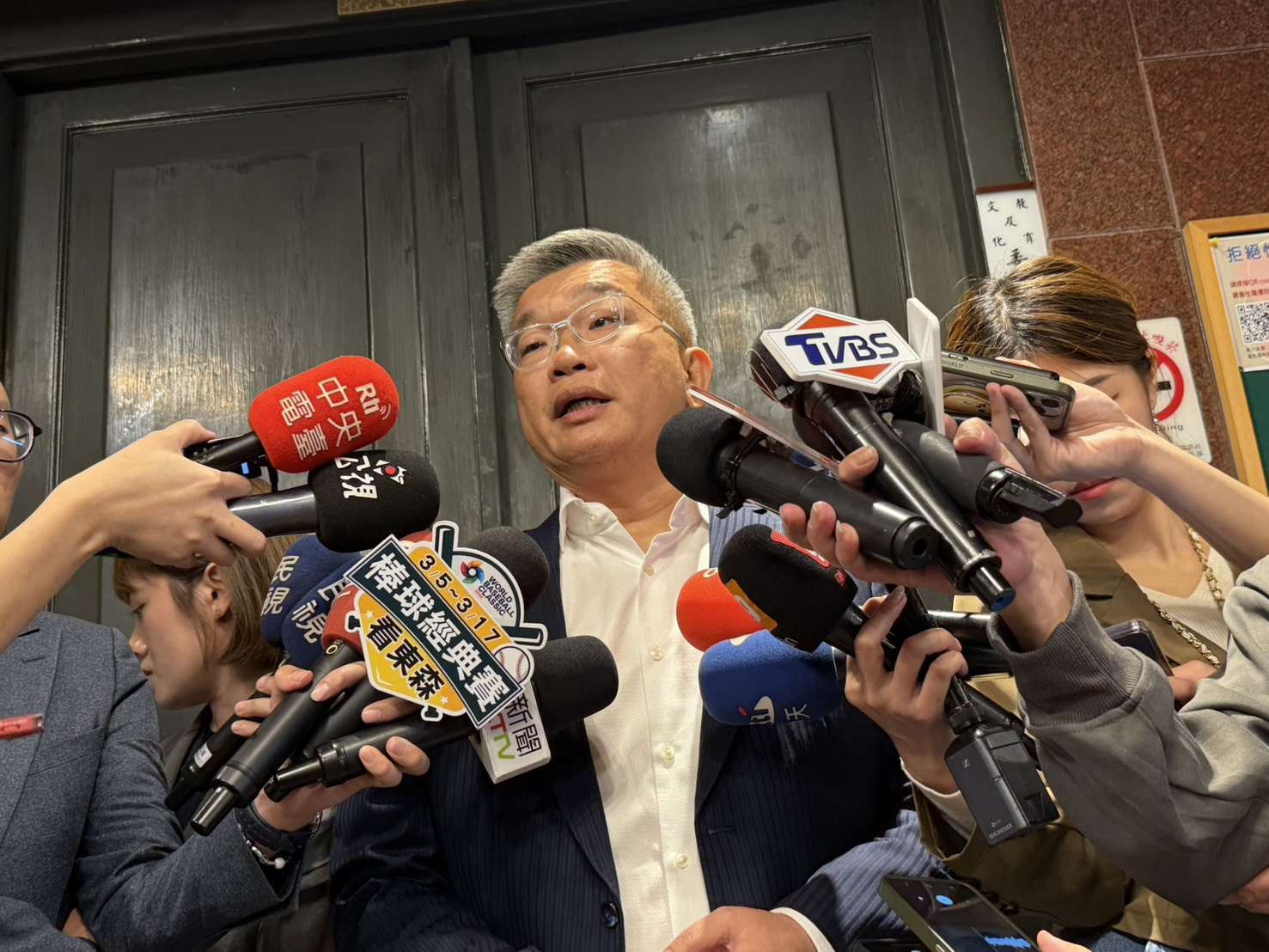 民進黨立院黨團幹部改選，立委蔡其昌經由推舉成為新任黨團總召。資料照片。（劉玉秋攝）