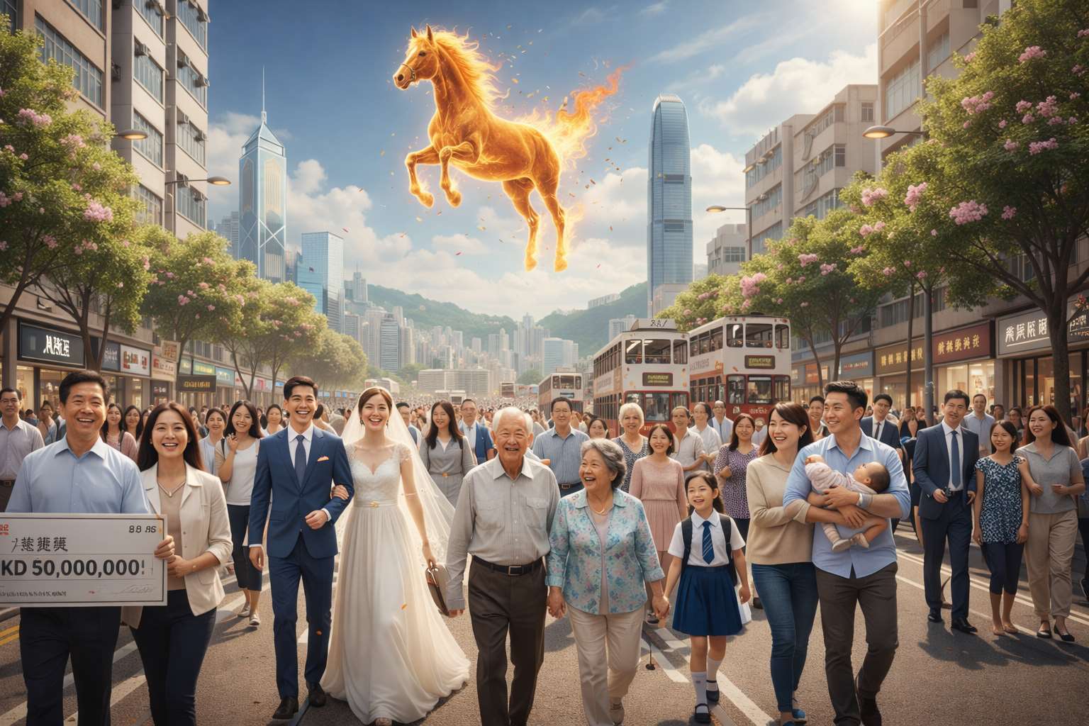 進入火馬年，恭祝大家心想事成! 馬到功成! 龍馬精神(Ai生圖)