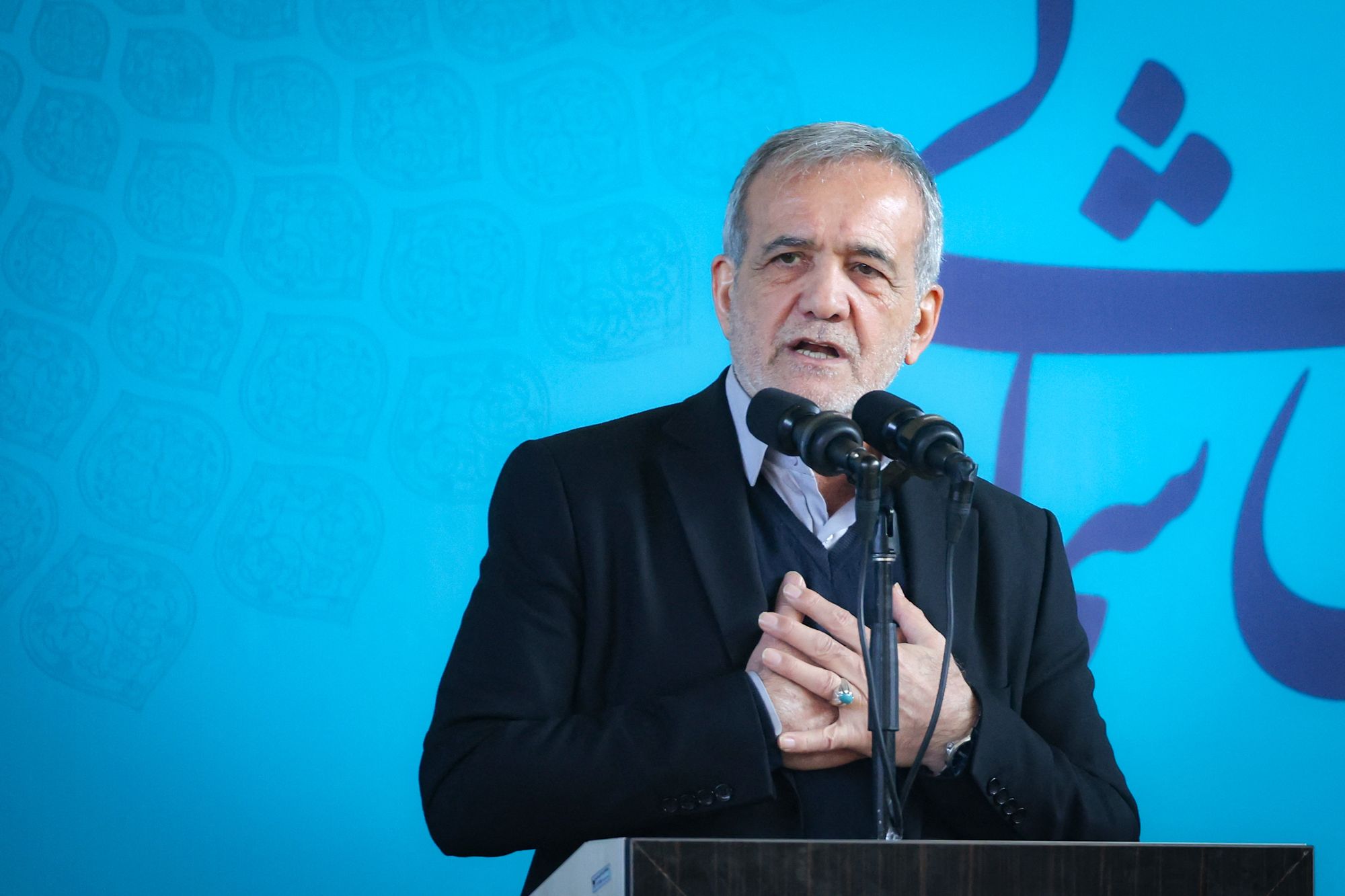 伊朗總統裴澤斯基安(Masoud Pezeshkian)。(AFP)