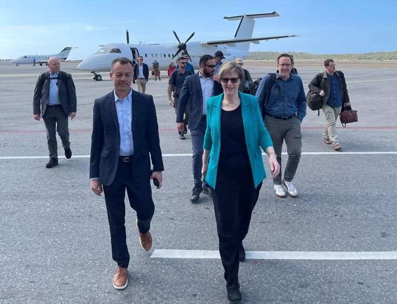 美國的委內瑞拉首席外交官杜古(Laura Dogu)1月31日抵達卡拉卡斯(Caracas)。(圖:X@usembassyve)