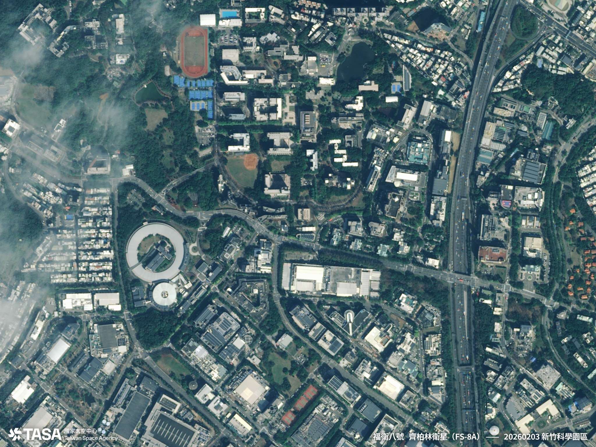 台灣新竹科學園區（國家太空中心TASA提供）